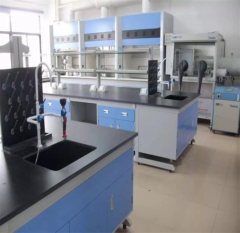 École physique de haute qualité mobilier de bureau Table de laboratoire avec évier Laboratoire acier de laboratoire de travail de laboratoire de travail de laboratoire tout acier moderne