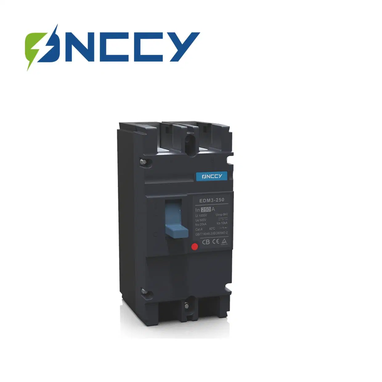 Onccy 250A DC MCCB Molderd Case Circuit Breaker Solar 500V 250A 2p für Sonnensystem