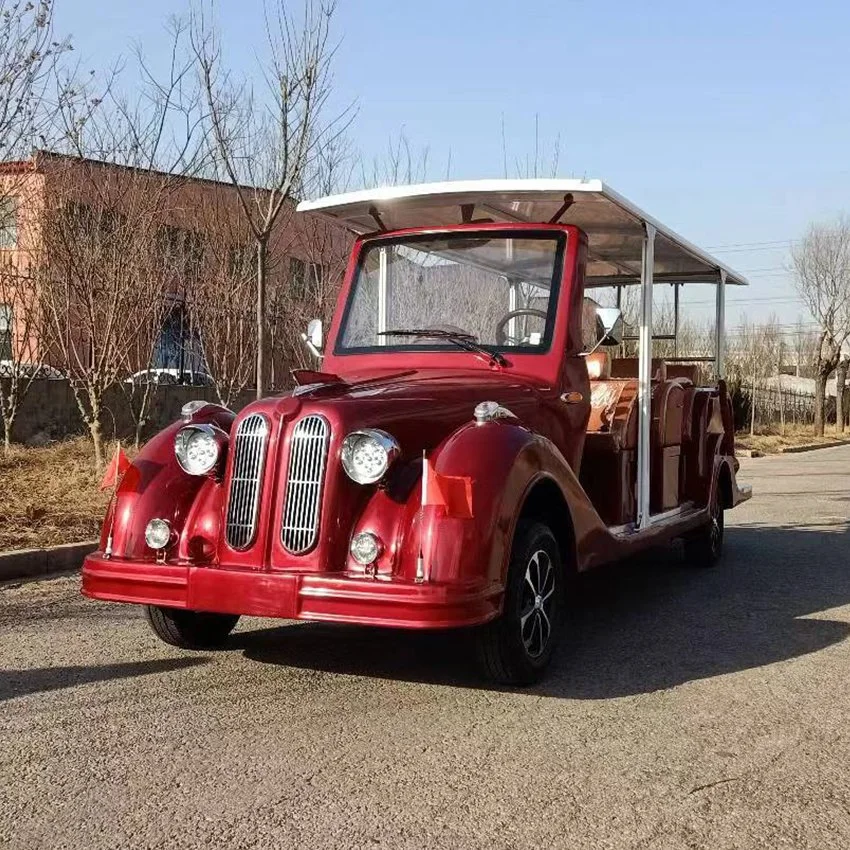 New Energy 11 Seater Fintage Luxury School Electric Classic Vintage Sightseeing Car Bus