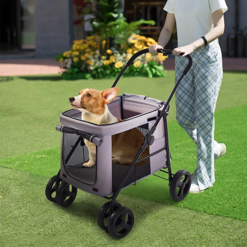 Popular Design Pet Stroller Folding Doggy Carrier Strolling Cart