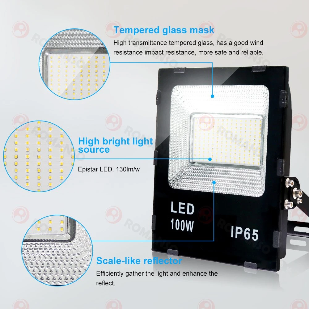 Performance IP65 Waterproof 100 Watt 150W 200W 240W for Dlc Listed 100 Watt LED Flood Lighting