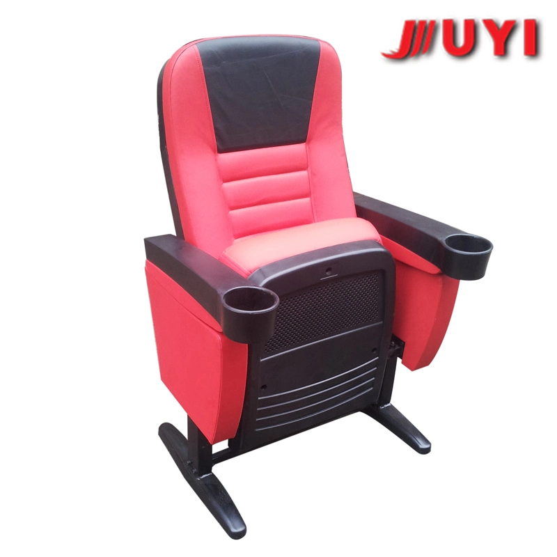 Wholesale/Supplier Factory Price Cinema Chair Leather Outer Cover High Rebound Sponge PP Armrest Wood and Leather Folding Chairs Jy-617