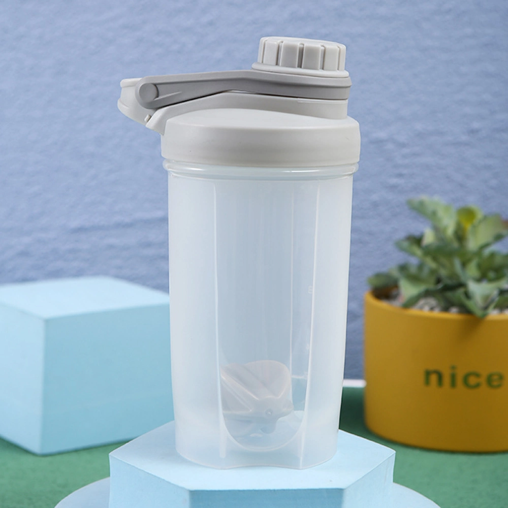 BPA Free Sports garrafa de água plástica ginásio Fitness Protein Food Frasco para agitadores de nivelação com caixa de armazenamento para bolas de mistura