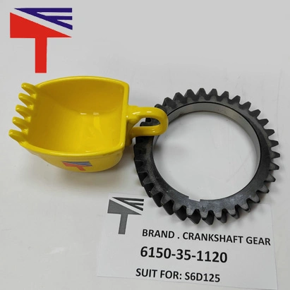 Machinery Engine Parts 6150-35-1120 Crankshaft Gear for Wheel Loader S6d125