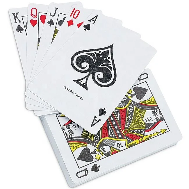 Customized Logo Paper Card Game Playing Cards Advertising PVC Waterproof Playing Cards