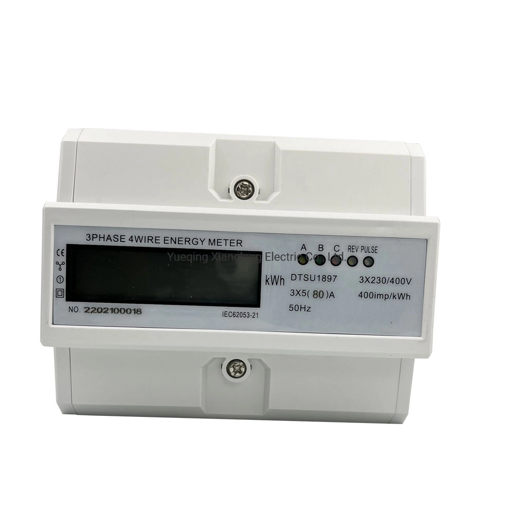 Dtsu1897 3phase 80A 220V Three 3 Phase Four Wire Solar Electronic Active Smart Energy Meter