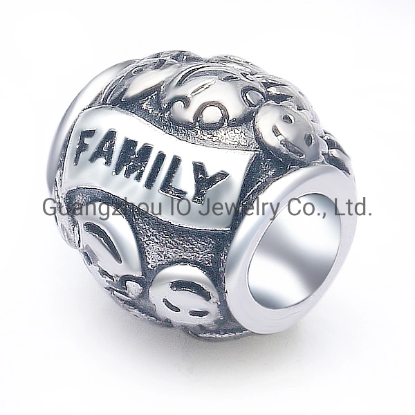 Fashion 316L Stainless Steel Metal Paw Prints Beads Pet's Jewelry