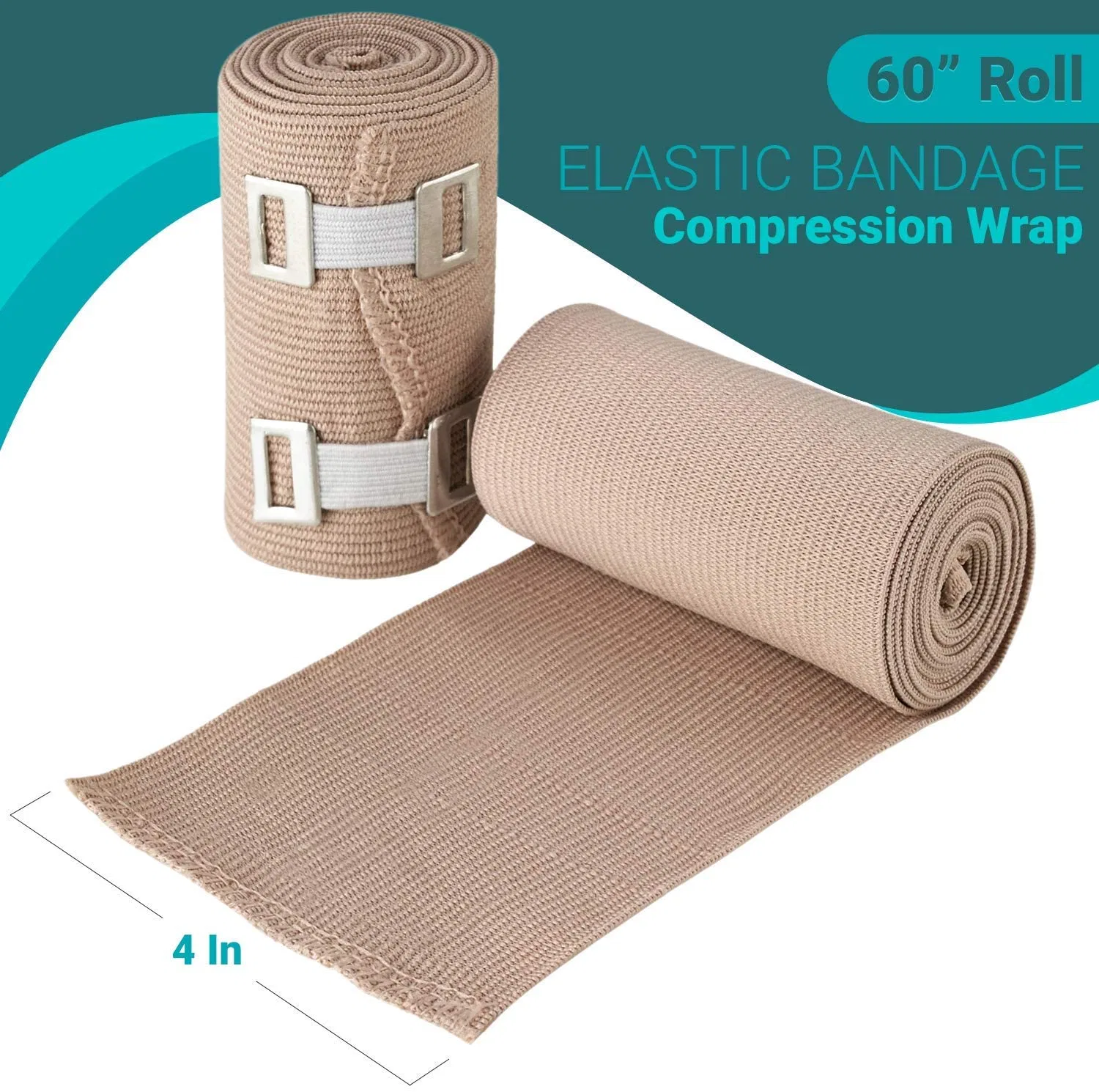 Medical Nature White Elastic Plain Spandex Bandage Approved of Factory Price