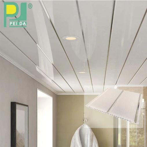 Plafón de PVC impermeable para techo falso suspendido con revestimiento de paneles tubulares de 6m.