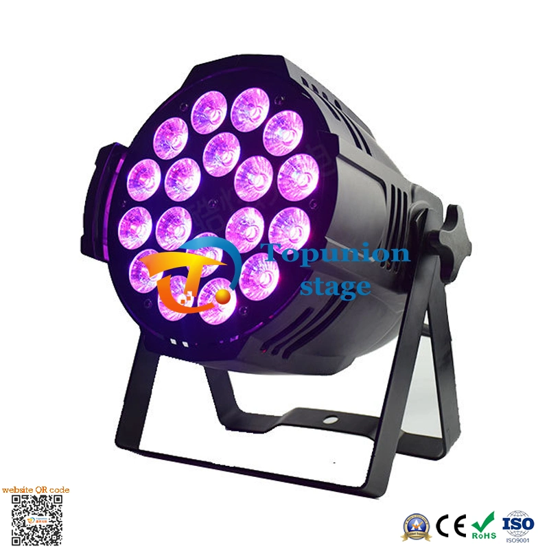 Lampes par LED professionnelles 18X8w 4en 1 couleur grand plastique Shell DJ RGBW+UV Stage Show