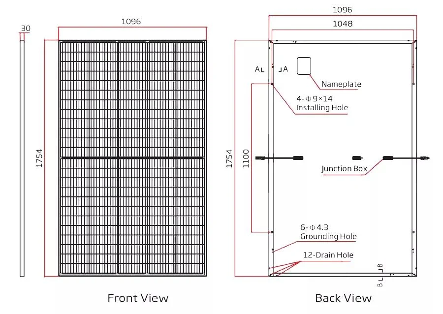 Dernière conception de panneau solaire Trina panneau solaire 555W 550W 540 W Trina Solar Roof Panel Trina Vertex Half Cell 110 cellules Panneau solaire en silicone