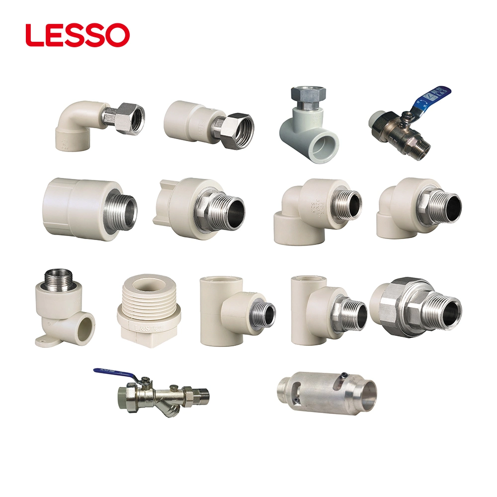 Lesso High Temperature Resistance PPR Pipe Fitting Plastic Male Adaptor Male Thread Adapter