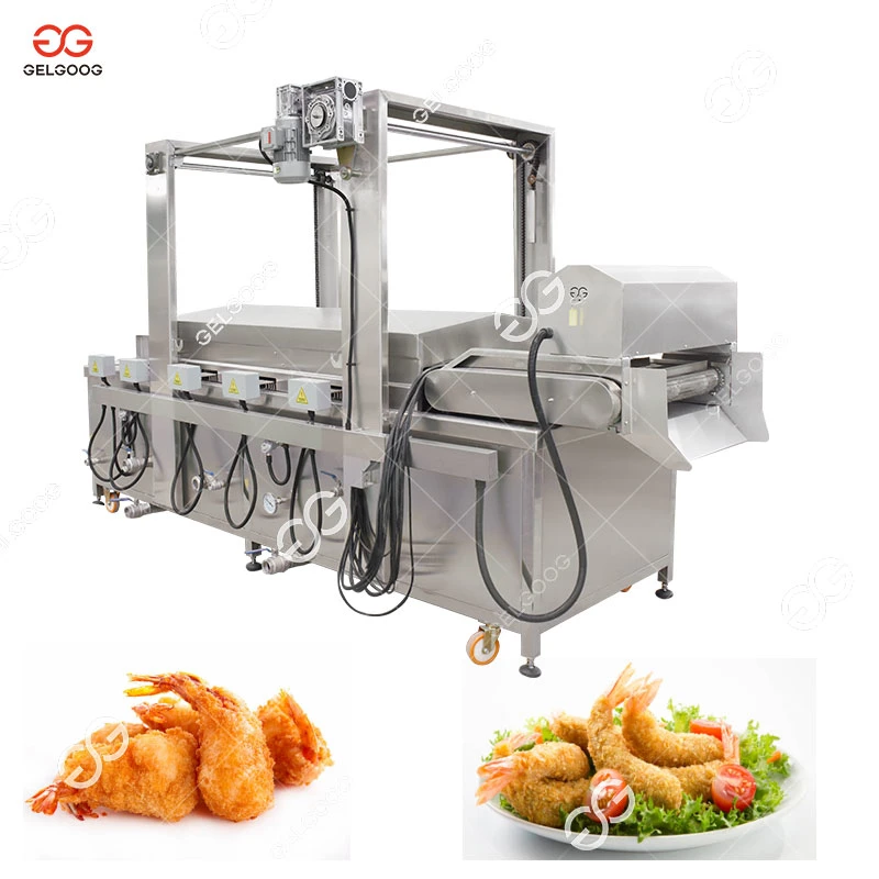 Gas Heizung Kontinuierliche Schweinefleisch Haut Snack Lebensmittel Fritteuse Huhn Nugget Fritteuse Chinchin Fritteuse Hühnchen Nugget Erdnuss Frittiermaschine