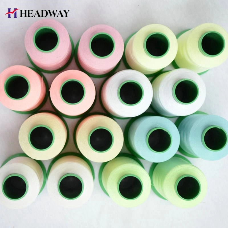 Wholesale/Supplier Dope Dyed Ring 100% Polyester Spun Yarn 52s/2 for Sewing