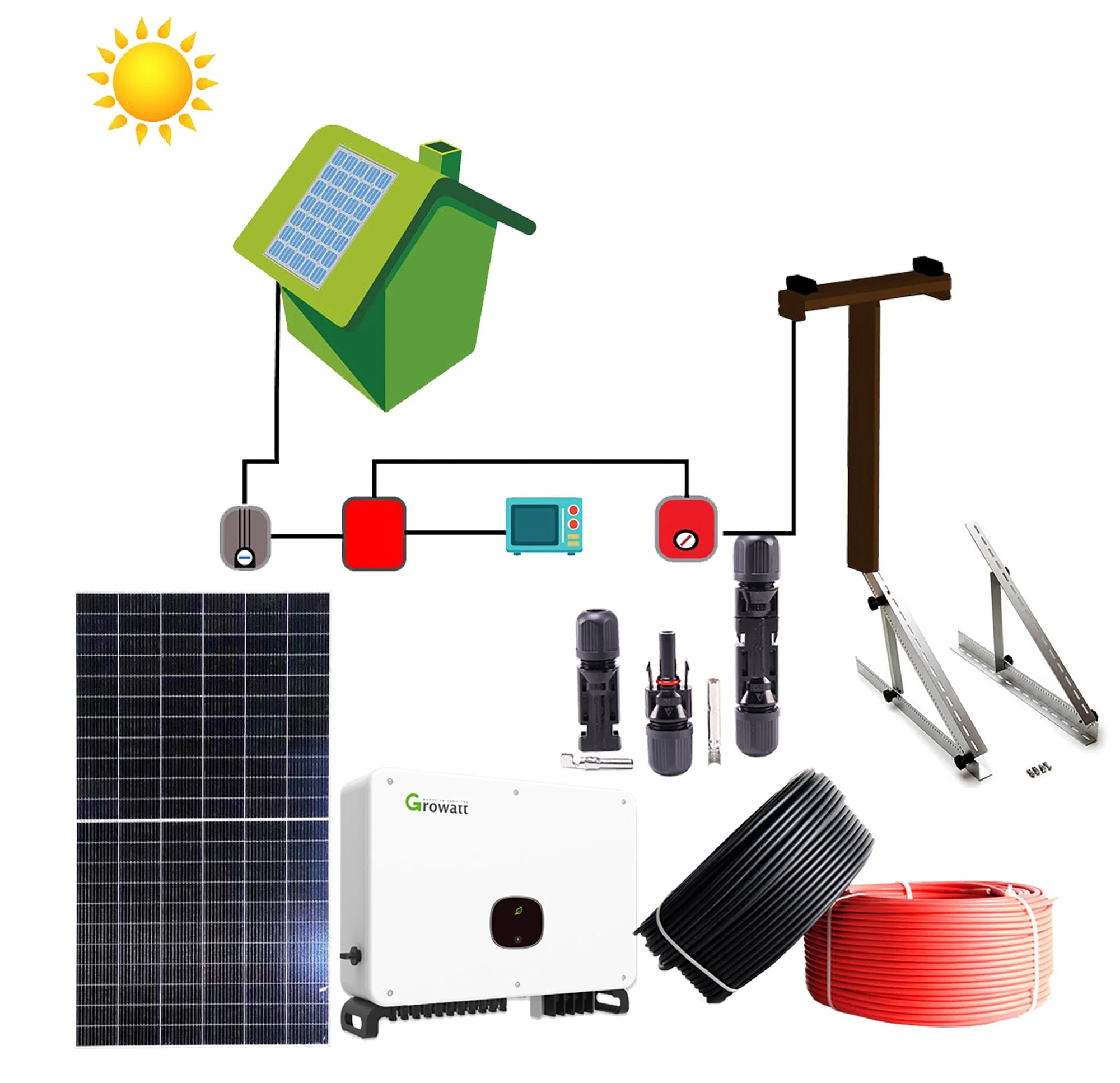 Best Selling 10kw 20kw 30kw off Grid Solar Power System for Home