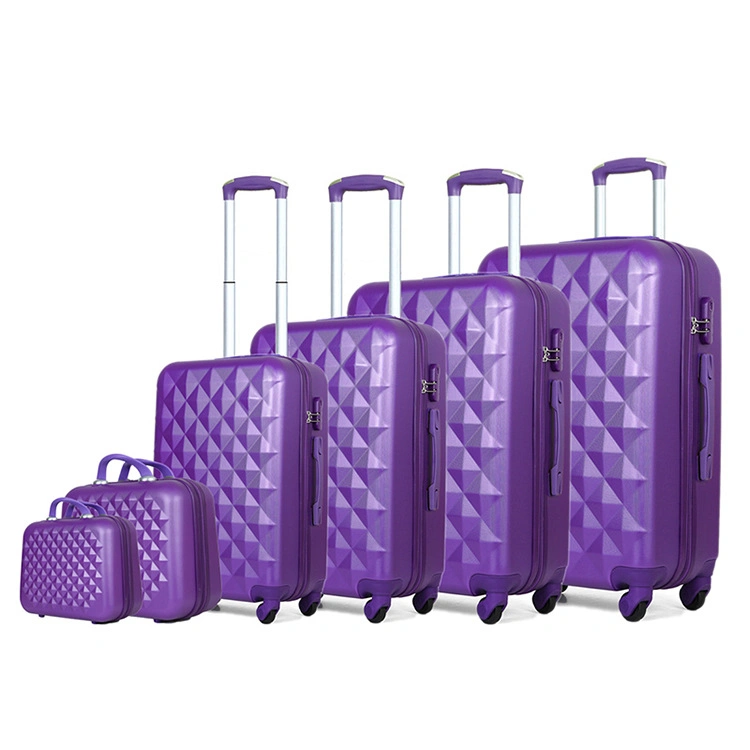 Conjunto de mala de mala de mala de mala de mala de bagagem Diamond Chic colorida Trolley