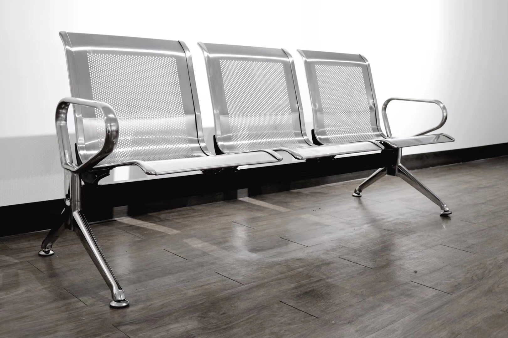 China Furniture Factory of Three Seater Stainless Steel Waiting Room Chairs Used