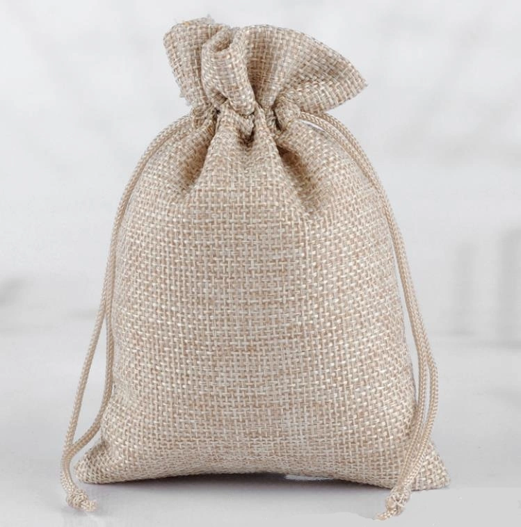 Wholesale/Supplier Eco Friendly Jute Sacks Drawstring Hemp Bag Burlap Gift Bags