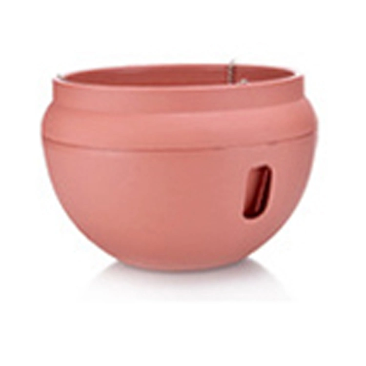 2022 New Aquifer Hanging Basin Bamboo Fiber Choro Auto-irrigação Lazy Flowerpot planta Bamboo Fiber Plants Pot