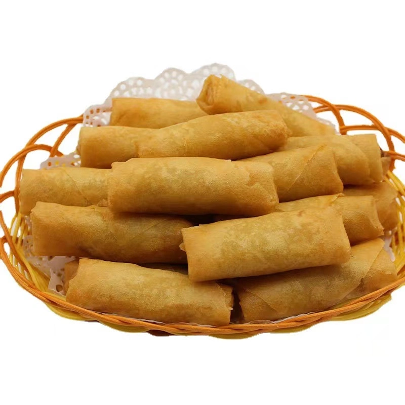 Los rollos de primavera fritos con relleno Vegetariano son frescos, crujientes, nutritivos y deliciosos, de congelación rápida y semi-acabados