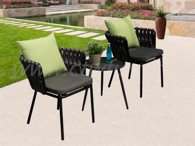 Patio Garden Restaurant Hotel Home Outdoor Rope Chair and Dining Table