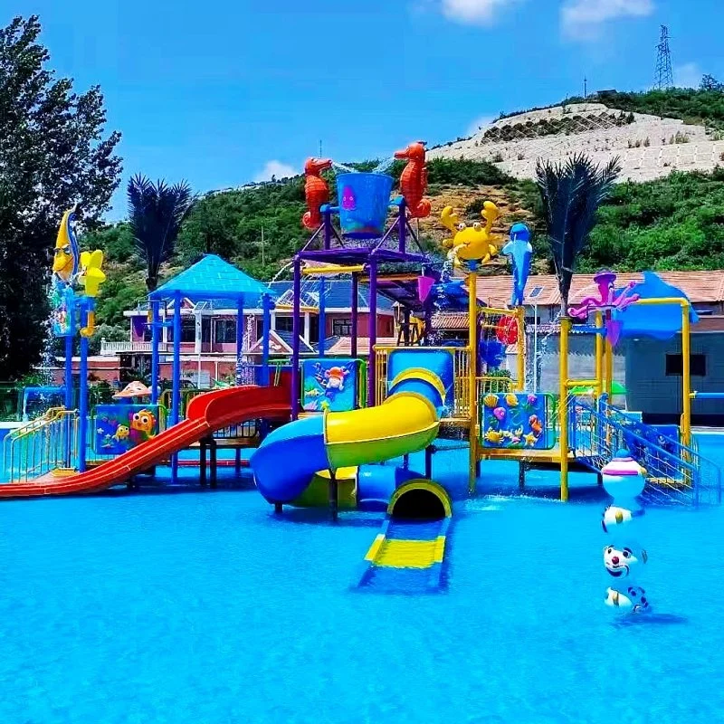 Équipement de parc aquatique à grande échelle personnalisé pour adultes, toboggan en fibre de verre pour enfants.