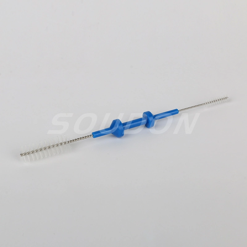 Medical Instrument Endoscope Port Hole Cleaning Brushes Double Header with Mdr ISO13485