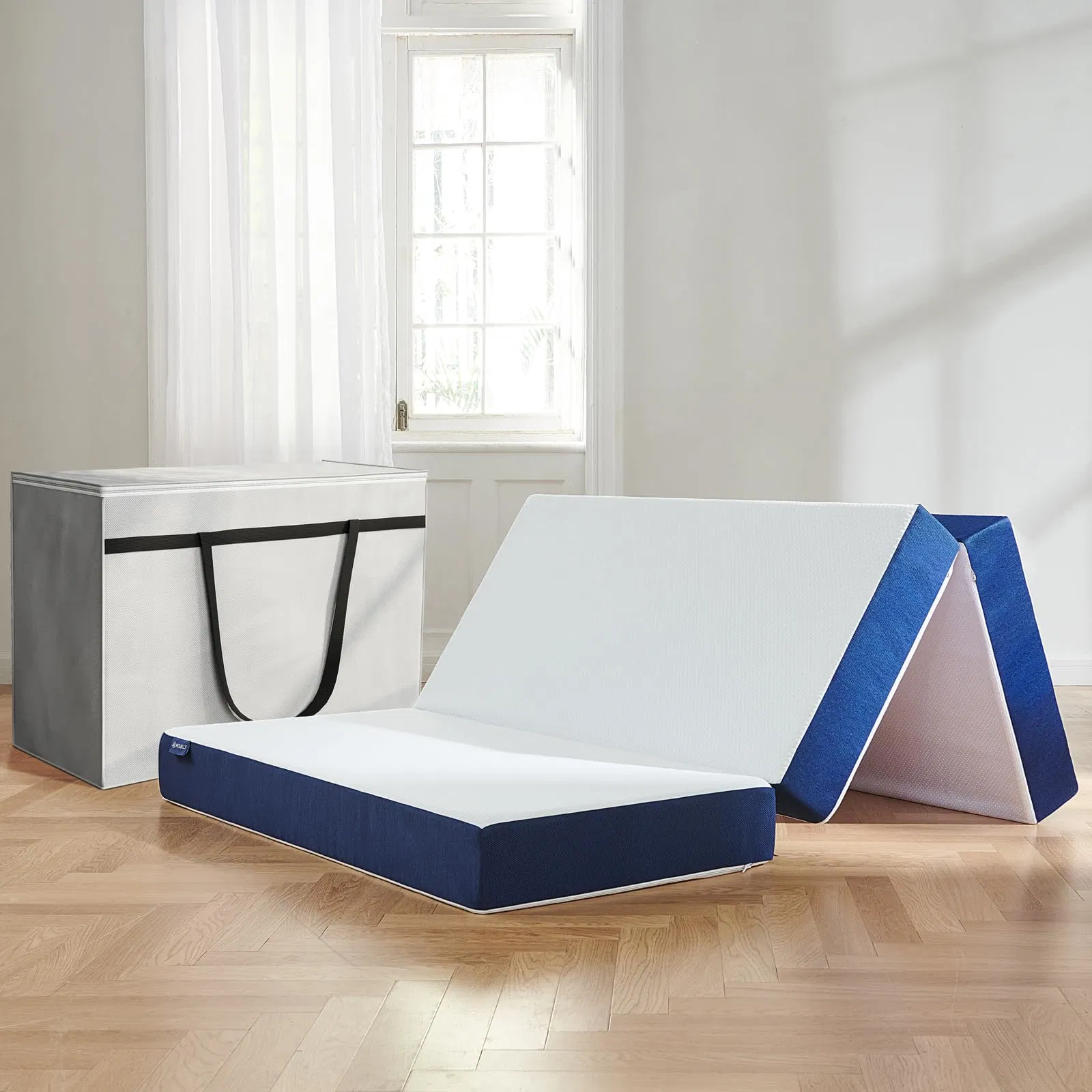Premium Memory Foldable Portable Tri Folding Mattress Topper Camping Bed
