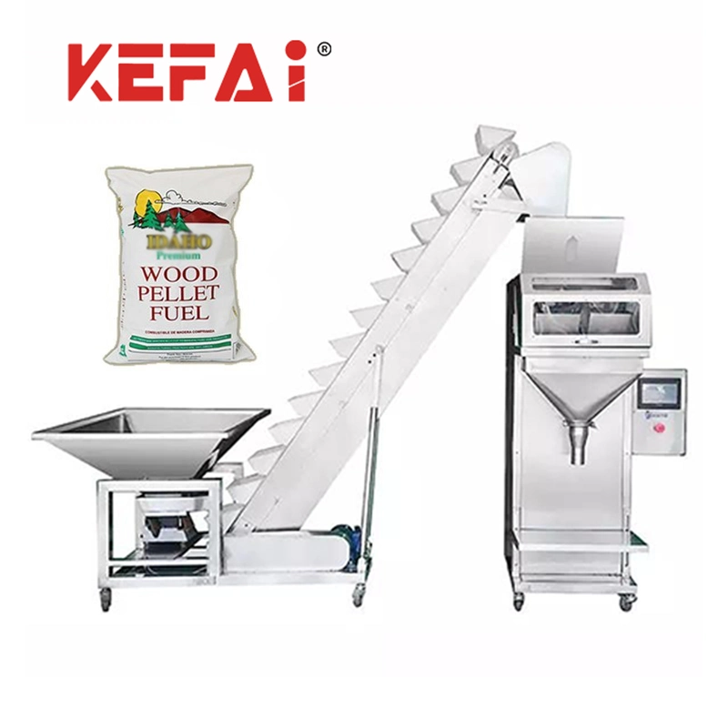 Kefai Customizable Sacks Bag 25kg Granular Weighing Filling Machine with Elevator Conveyor