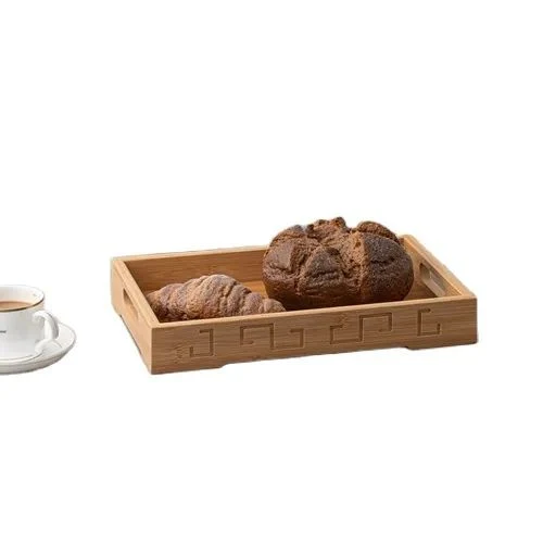 Simple Rectangular Hotel Home China Rolling Wooden Serving Storage Service Backwoods Wood Board Food Bamboo Trays