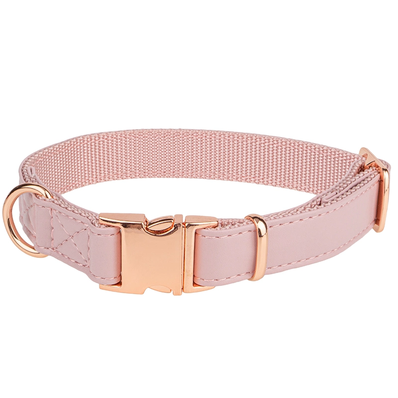 OEM/ODM Pet Products Adjustable Optional Color Microfiber Leather Dog Collar