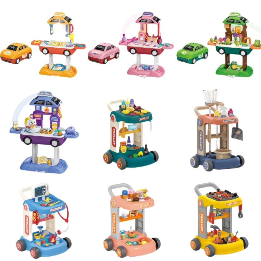 Play Sets with Light No Include Battery Pretend Play Kitchen Doll Toy Plastic Children Kids Toy DIY Self-Assembling Factory Direct Sales Wholesale Intellec