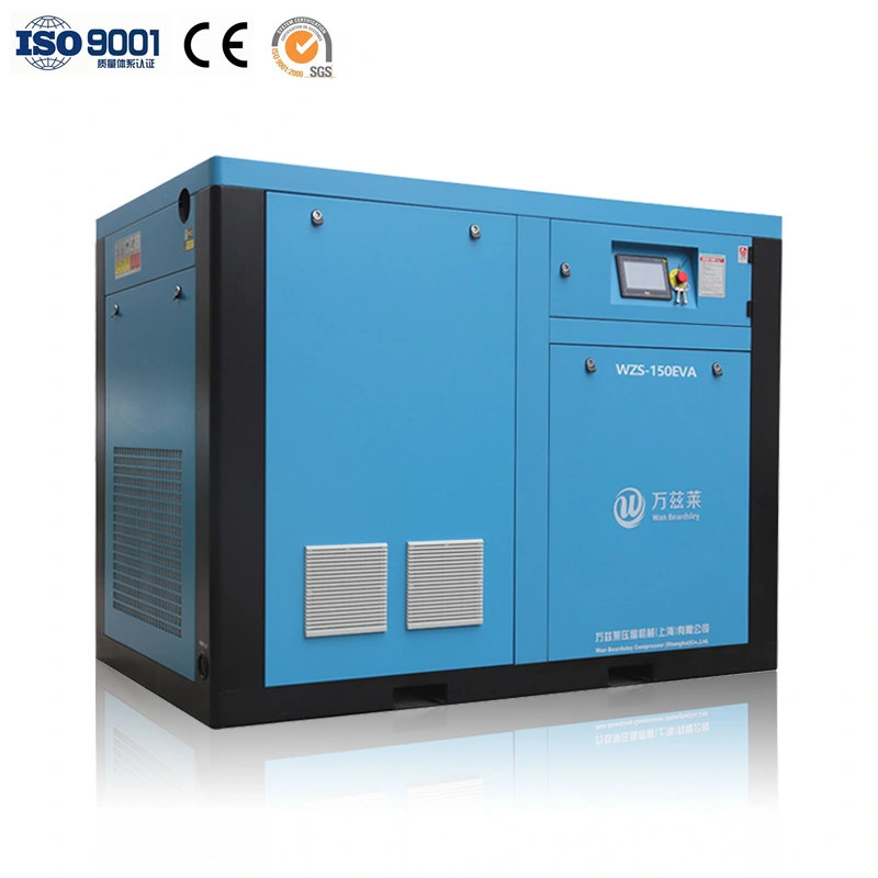 150HP 110kw 8bar 20.5m3 Energy Saving35% Pm VSD Double Screw AC Power Screw Air Compressor with CE for Industrial and Medical, OEM