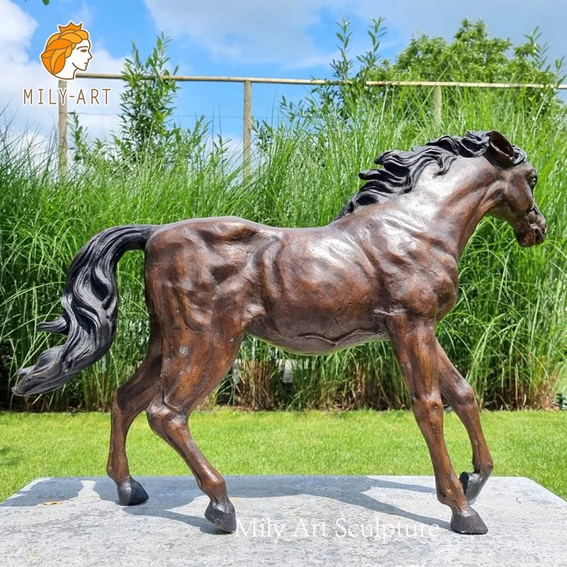 Caballo de metal personalizados Escultura de bronce para la decoración de jardín al aire libre