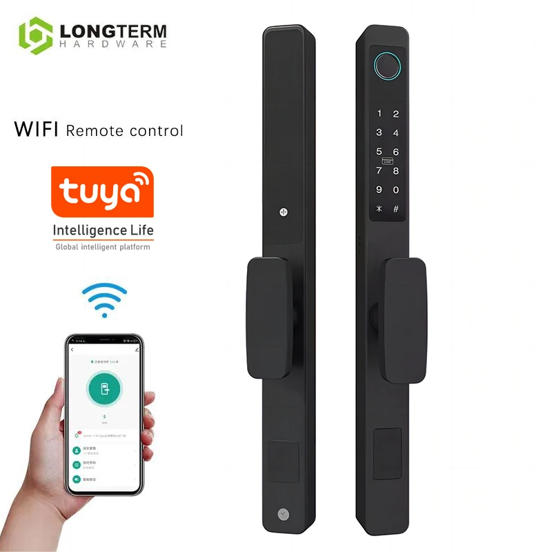 Waterproof WiFi Tuya APP Electronicfingerprint Lock Zinc Alloy Multi-Functional Smart Door Lock