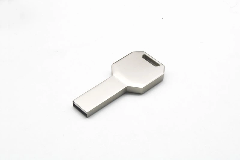 Key Shape Crystal Transparent LED Light USB Flash Memory Stick