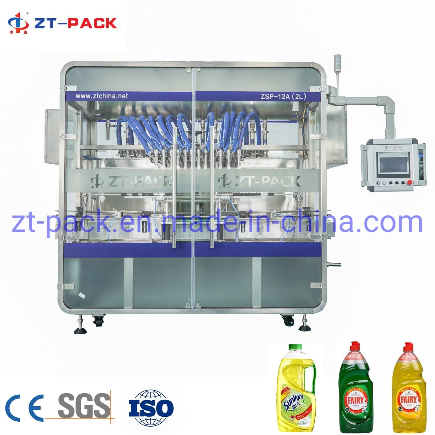 Automatic Corrosive Detergent Acid Alkaline Bleaching Water Disinfectant Liquid Filling Capping Labeling Machine