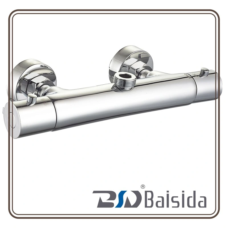 Chrome Brass Thermostatic Shower Mixer with Top Outlet