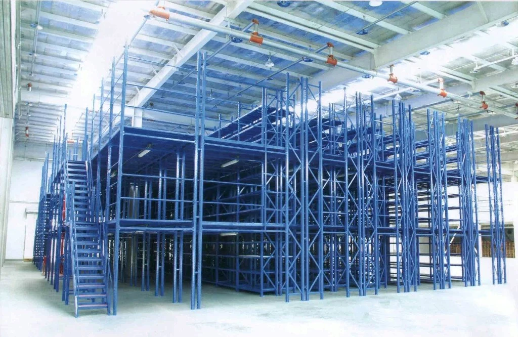 Multi-Tier Sliding Mezzanine Rack Steel for Warehouse