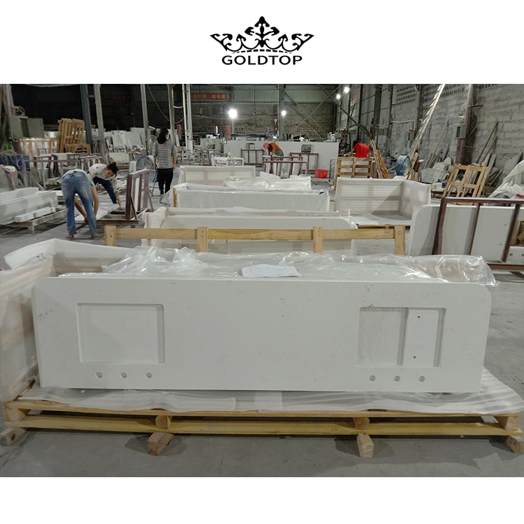 Ogee, Bullnose, aligeirado, chanfrado Carrara White Quartz Engineered Stone Solid Surface for countertop/Vanity Top/Table Top/bancada