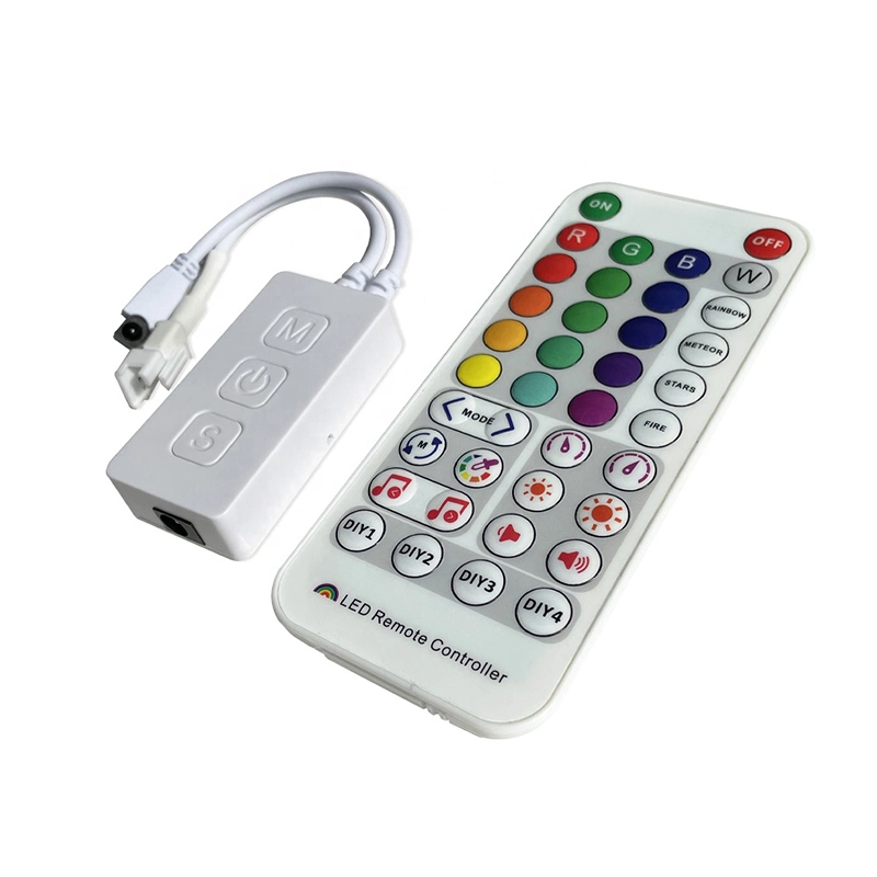 DC5V Ws2812b Individually Addressable 5050 RGB LED Strip and Sp511e Music Controller Bluetooth Dual Output EU Us UK Au Power Kit