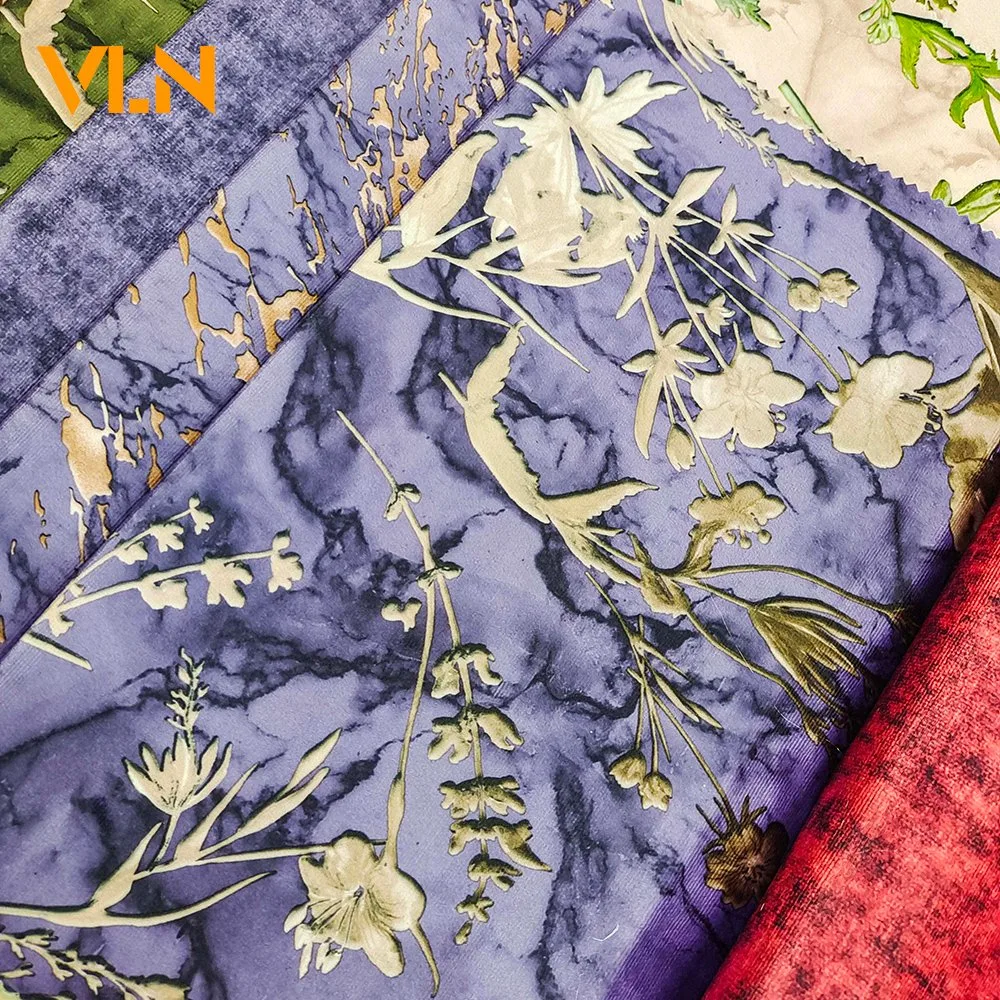 2022 Holland Velvet Printing 100% Polyester Home Textile Sofa Upholstery Furniture Fabric 0225-9