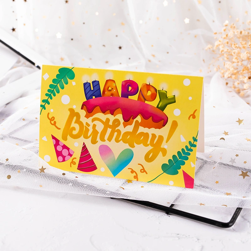 High Quality Carton Packaging Birthday Metal Paper Card Jl-G1002