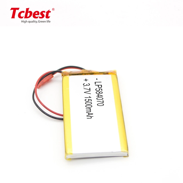 Rechargeable 3.7V Lp584070 Li-Po 584070 1500mAh Lithium Polymer Battery with MSDS/CE for MP3/MP4/Toys/LED Light/Headphone