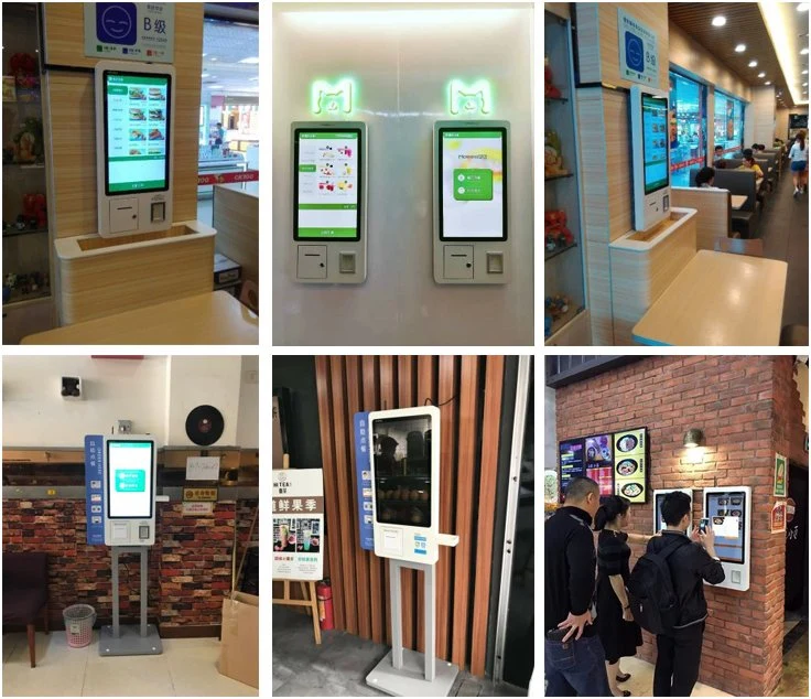 32 Zoll Automatische Bestellung Self-Service Touchscreen Ticket Bill Bezahlkiosk mit Thermodrucker LCD-Touchscreen-Monitor