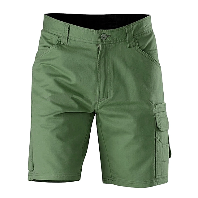 Multi Pocket Men Work Shorts Summer Cotton Cargo Shorts Men&prime; S Loose Working Pants