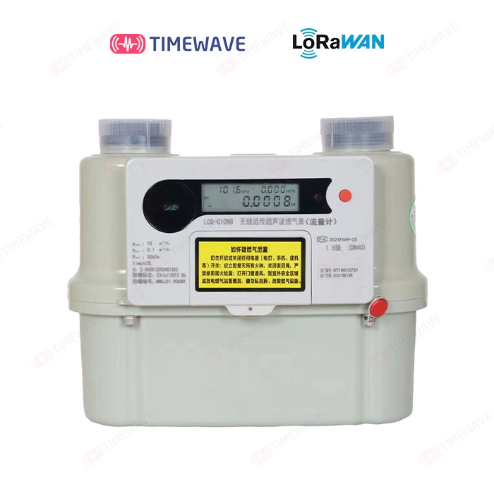 Compteur de gaz à ultrasons à puce avec télécommande et prépayé Lora/Lorawan/Nb, G1.6/G2.5/G4/G6/G10/G16/G25/G40/G65