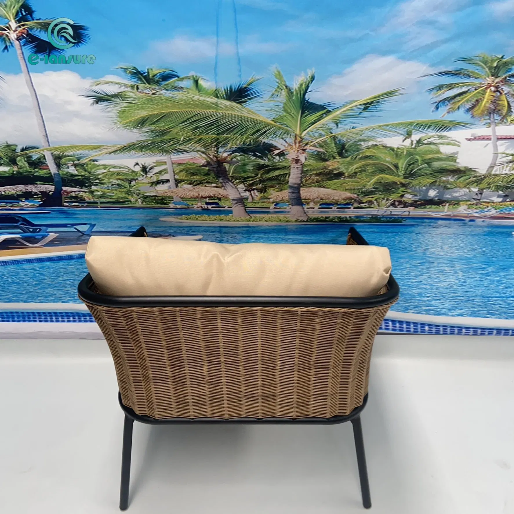 The Coastal Breeze Rattan Outdoor Sofa Exudes an Air of Coastal Elegance, Perfect for Lounging in Style Amidst The Great Outdoors.