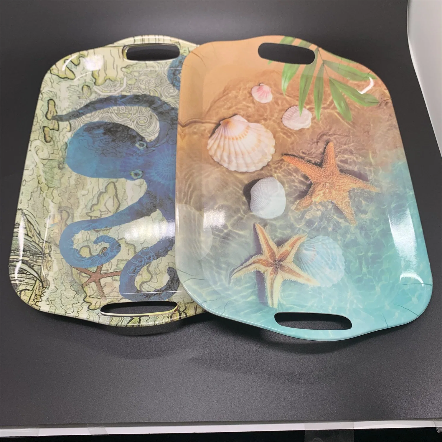 Rectangle Shape Customized Design Melamine Plastic Serving Tray