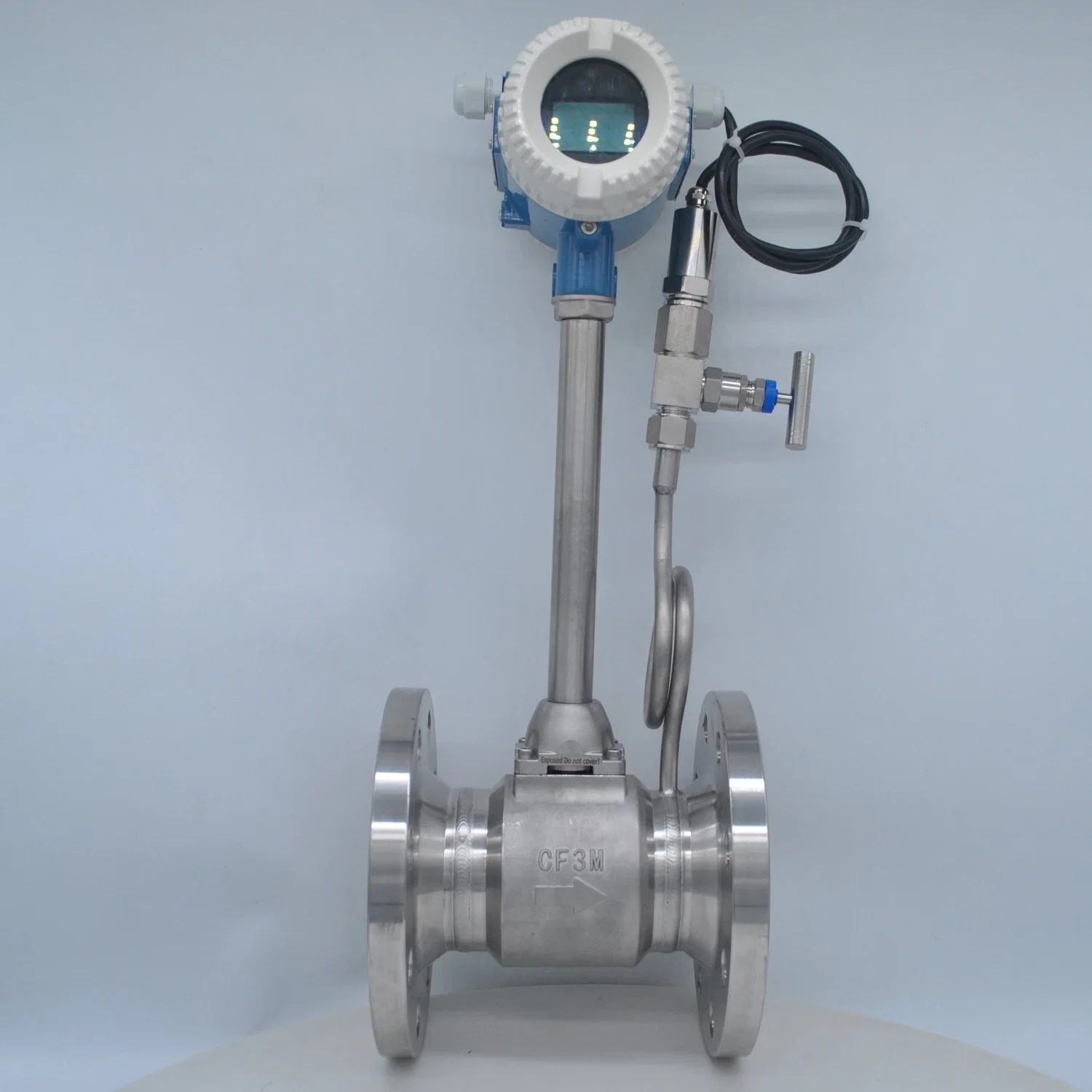 Explosion Proof Compressed Air Flow Meter Vortex Pulse Output with Temperature Compensation